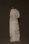 Mutedance 24 Autumn and Winter Flower Dye Button Long Dress MD-MD24FW103-hoary
